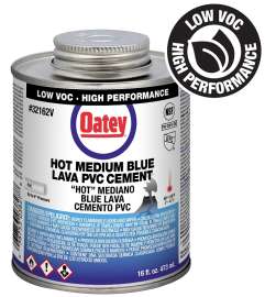 Oatey 32162V Medium-Bodied Fast Set Cement, 16 oz Can, Liquid, Blue