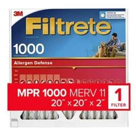 FILTER AIR 1000MPR 20X20X2IN