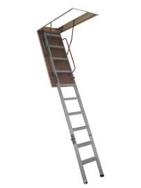 Nuvo Iron ALA225X54 Attic Ladder, Aluminum, Ceiling Opening: 22X53.5 in