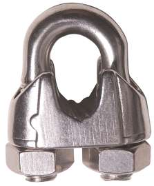 Ben-Mor 73040 Wire Rope Clip, 1/4 in Dia Wire Rope, Stainless Steel