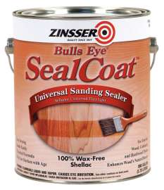ZINSSER Bulls Eye SealCoat 00851 Sanding Sealer, Amber, Liquid, 1 gal, Canister