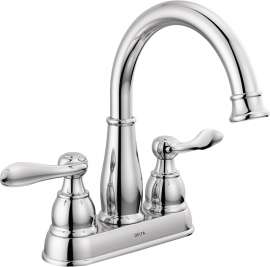 DELTA Windemere 25996LF-ECO Bathroom Faucet, 2-Faucet Handle, 5-7/8 in H Spout, Chrome