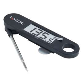 Taylor 1476 Probe Thermometer,-40 to 230 deg C, LCD Display, Black
