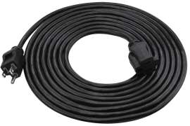 PowerZone OR502615 Extension Cord, (3) 16 AWG Cable, 15 ft L, 13 A, Black