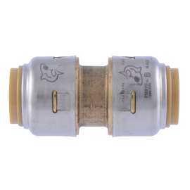 SharkBite UR008A Coupling, 1/2 in, Brass, 250 psi Pressure