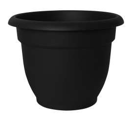 Bloem Ariana 20-56910 Planter, 8-1/2 in W, Plastic, Black