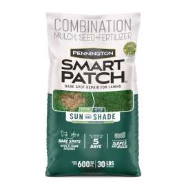 Pennington Smart Patch 100545894 Sun/Shade Grass Seed Mix, 30 lb Bag