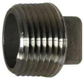 PLUG SQUARE HEAD SS 3/8IN