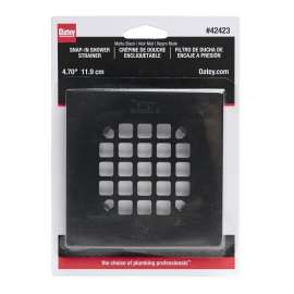 Oatey 42423 Snap-In Shower Strainer, Square, Fits over a 2 in pipe or inside of a 3 in pipe