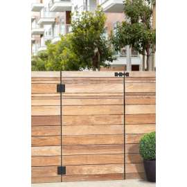 National Hardware N166-023 Modern Drop Bar Latch, 8-3/32 in L, 1-11/32 in W, Steel, Black