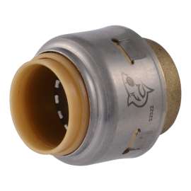 SharkBite UR24615A End Cap, 1/2 in, Brass, 250 psi Pressure