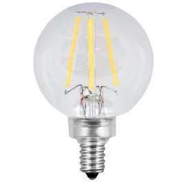 Feit Electric BPG1660/927CA/FIL/2 LED Lamp, Globe, G16-1/2 Lamp, 60 W Equivalent, E12 Lamp Base, Dimmable