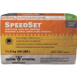 CUSTOM CSDS25 Thin-Set Mortar, Gray, Powder, 25 lb Bag