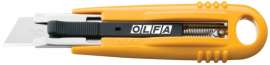 OLFA 9048 Safety Knife, Steel Blade, Contour-Grip Handle, Yellow Handle