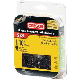Oregon Xtraguard S39 Chainsaw Chain, 10 in L Bar, 0.05 Gauge, 3/8 in TPI/Pitch, 39-Link