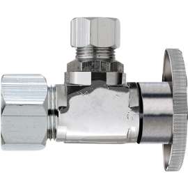 Plumb Pak PP123PCLF Shut-Off Valve, 5/8 x 1/4 in Connection, Compression, Brass Body