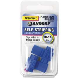 Jandorf 60800 Terminal, 18 to 14 AWG Wire, Plastic Insulation, Blue