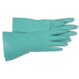 GLOVE NITRILE FLOCK LNED GREEN