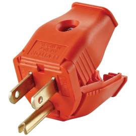 Leviton 003-3W101-00R Hinged Plug, 2 -Pole, 15 A, 125 V, Orange