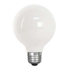 Feit Electric BPG2560W/927CA/FIL LED Bulb, Globe, G25 Lamp, 60 W Equivalent, E26 Lamp Base, Dimmable, White