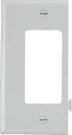 Eaton Cooper Wiring STE26 Series STE26W Mid-Size Wallplate, 1-Gang, Polycarbonate, White