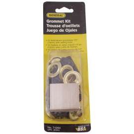 GENERAL 71264 Grommet Kit, Brass, Black Oxide