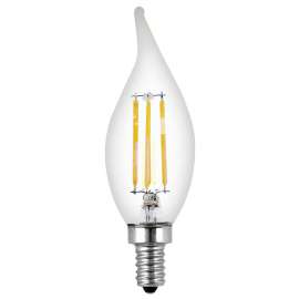 Feit Electric BPCFC40/927CA/FIL LED Bulb, Decorative, Flame Tip Lamp, 40 W Equivalent, E12 Lamp Base, Dimmable, Clear