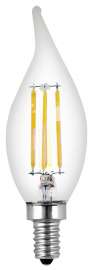 Feit Electric BPCFC60/927CA/FIL/2 LED Bulb, Decorative, Flame Tip Lamp, 60 W Equivalent, E12 Lamp Base, Dimmable, Clear