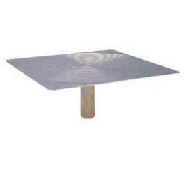 HYDE Richard Series 705 Drywall Hawk, 13 in L Blade, 13 in W Blade, Aluminum, Comfortable Handle, Wood Handle