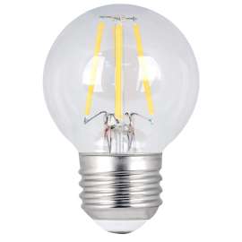 Feit Electric BPGM40/927CA/FIL LED Bulb, Globe, G16.5 Lamp, 40 W Equivalent, E26 Lamp Base, Dimmable, Clear