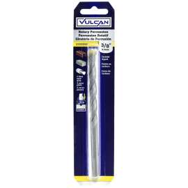 Vulcan Percussion Masonry Drill Bit, 3/8 In Dia X 6 In L, Straight Shank