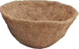 Landscapers Select T51483-3L Planter Liner, 14 in Dia, 7.5 H, Round, Natural Coconut, Brown