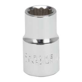 Vulcan MT6515506 Drive Socket, 1/2 in Socket, 1/2 in Drive, 12-Point, Chrome Vanadium Steel, Chrome
