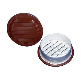Maurice Franklin RLB-100 Series 6 RLB-100 Louver, 6.688 in L, 6.688 in W, Round, Aluminum, Brown