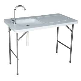 Diamondback 18200 Extendable Table Game, 23 in OAW, 44 in OAD, 43-3/8 in OAH, HDPE Tabletop, White Tabletop