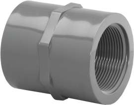 GENOVA 300 Series 301288 Pipe Coupler, 1 in FIP, Gray