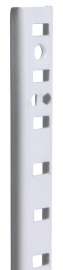 Knape & Vogt 255 255 WH 48 Mortise-Mount Pilaster Standard 500 lb, Steel, White, Wall Mounting