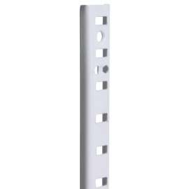 Knape & Vogt 255 255 WH 96 Mortise-Mount Pilaster Standard 500 lb, Steel, White, Wall Mounting