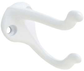 Schlage Ives 571AW Coat and Hat Hook, 2-Hook, Aluminum
