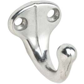 Schlage Ives 581A92 Wardrobe Hook, 1-Hook, Aluminum, Aluminum