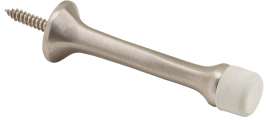 Schlage 61MB15 Door Stop, 7/8 in Dia Base, 3-1/8 in Projection, Brass, Satin Nickel