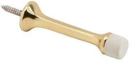 Schlage 61MB3 Door Stop, 7/8 in Dia Base, 3-1/8 in Projection, Brass, Brass