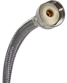 FLUIDMASTER 9WM60C Braided Washing Machine Connector, Flexible, 3/4 in Inlet, Compression Inlet, 3/4 in Outlet, 60 in L