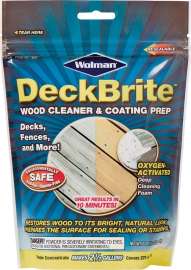 WOLMAN DeckBrite 16001 Wood Cleaner and Coating Prep, Solid, Characteristic, 1 lb, Pouch