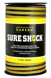 Zareba HDT656YH-Z Electric Fence Tape, Heavy-Duty, Polyethylene, Yellow