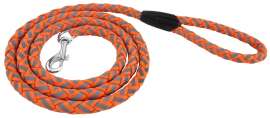 RUFFIN'IT 80137 Reflective Safety Leash, 6 ft L, 5/8 in W, Nylon Line, Orange, L Breed