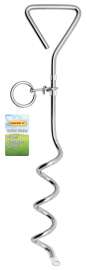 RUFFIN'IT 00002 Corkscrew Tie-Out Stake, Heavy-Duty, Steel