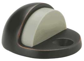 Schlage Ives Series FS436B-716 Dome Stop, 1-3/4 in Dia Base, Brass, Aged Bronze
