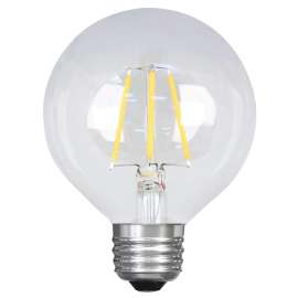 Feit Electric BPG2525/927CA/FIL LED Bulb, Globe, G25 Lamp, 25 W Equivalent, E26 Lamp Base, Dimmable, Clear