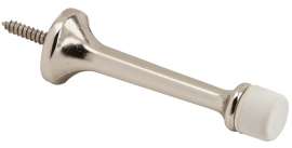 Schlage 61A14 Base Door Stop, 7/8 in Dia Base, 3-3/16 in Projection, Aluminum, Nickel